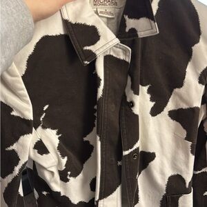 Michael Kors Monochrome Cow Pattern Jacket